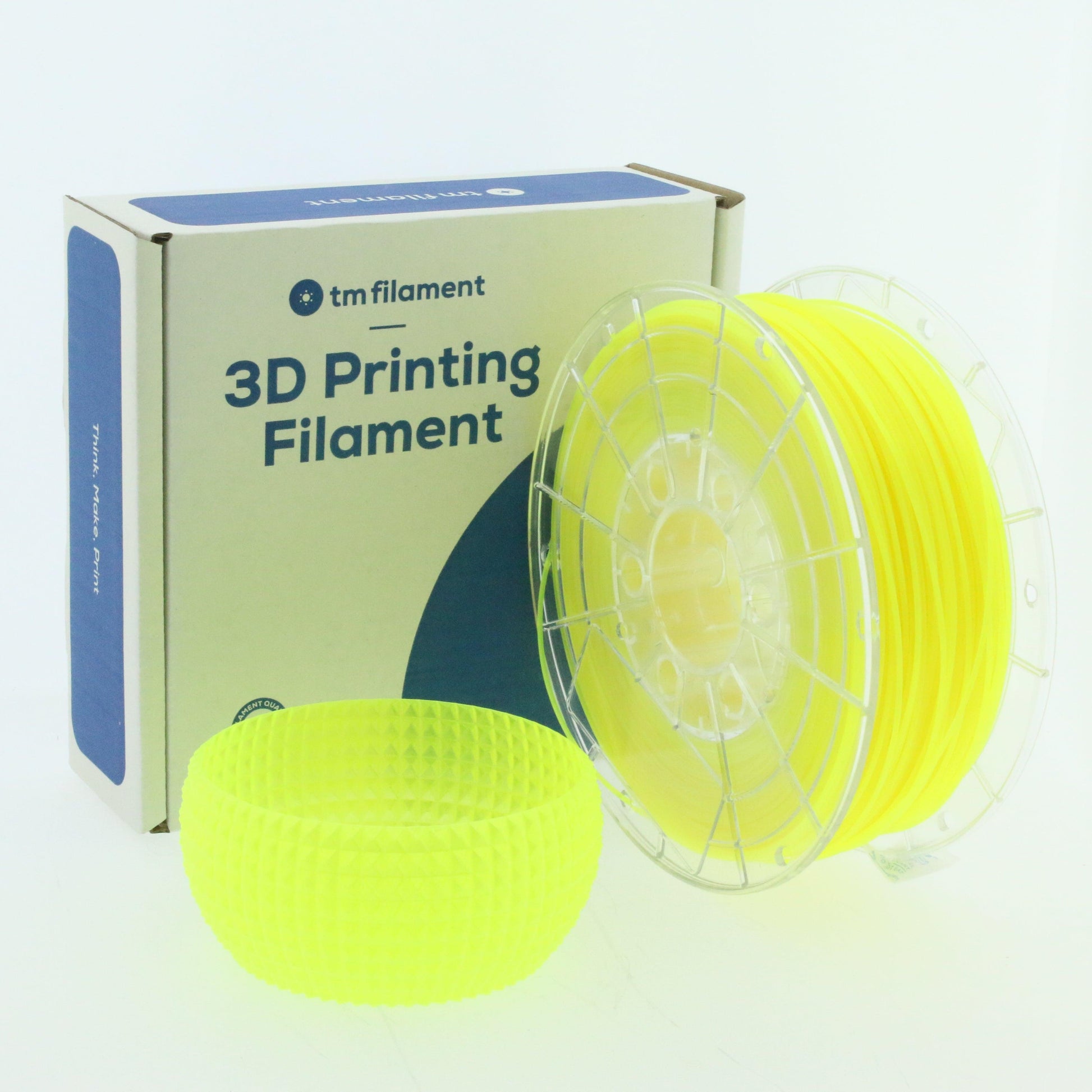 TMPremium-PLA TRANSPARENT YELLOW (geel) 1.75mm 1KG - Tm3dFilament